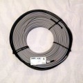 7mm or 1/4 inch diameter twin conductor heating cable.  12 W/F max 50 W/SF.  Covers 70-100 SF"in concrete or under asphalt